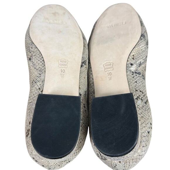 Vaneli Van Eli Nappa Metallic Leather Snake Print Slip On Loafers Shoes sz 10 W - Picture 15 of 16